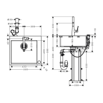 Set chiuvetă bucătărie Hansgrohe, C71-F450-01, cu baterie Select, inox